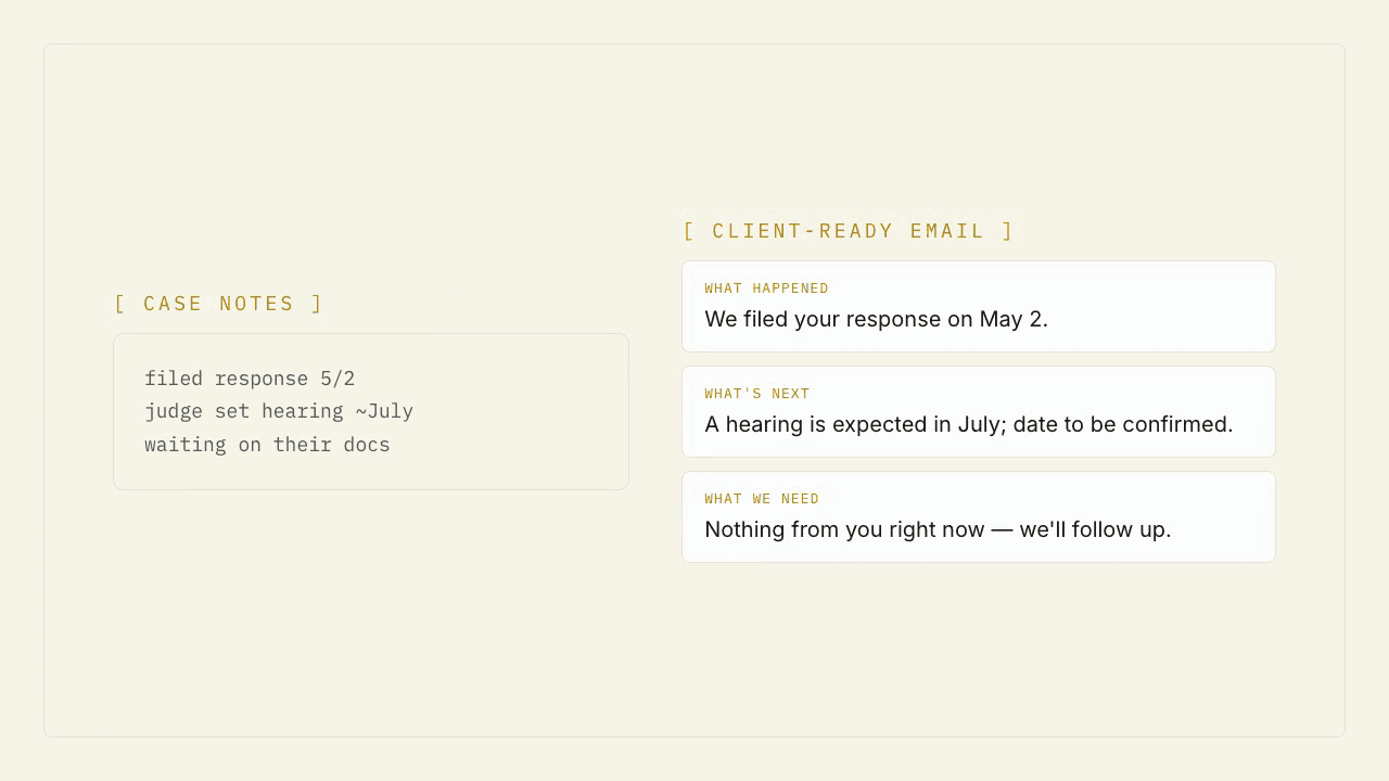 Client Status Update walkthrough